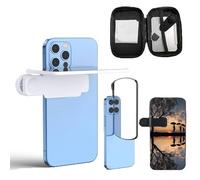 Upgraded Mirror Effect Lens,Capture Stunning Reflections Instantly,Smartphone Camera Mirror Reflection Clip Kit,Adjustable HD Glass Smartphone Photography Flip Mirror,for Travel Photography (White)