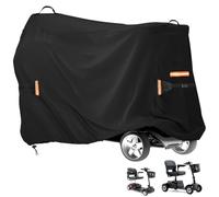 Upgraded Mobility Scooter Storage Cover, Fits 3/4 wheel scooters 77x29x47" | 420D Outdoor Electric Scooter Cover Rain,UV, Dustproof with Reflective Strips Windproof Buckles