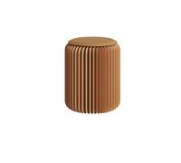 Upgraded Modern Round Folding Paper Stool - Solid Color, Double-Layer Kraft Honeycomb Design, Load-Bearing 500kg, Lightweight & Portable, Perfect for Home & Events (Brown, 35cm & 32cm)