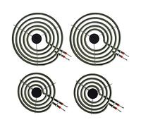 Upgraded MP22YA 4 Pack Electric Range Burner Element Unit Set, 2 x MP15YA 6" and 2 x MP21YA 8" Stove Burners Replacement for Kenmore, Hardwick, Maytag, Norge Whirlpool Electric Range Stove