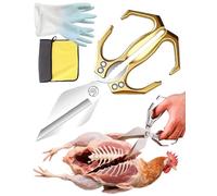 Upgraded Multifunctional Heavy-Duty Kitchen Shears,100K Cut-Tested Sharp Stainless Steel,All-Purpose Poultry Scissors for Herbs Meat Seafood Nuts Packages DIY Garden(Gold)