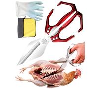 Upgraded Multifunctional Heavy-Duty Kitchen Shears,100K Cut-Tested Sharp Stainless Steel,All-Purpose Poultry Scissors for Herbs Meat Seafood Nuts Packages DIY Garden(Red)