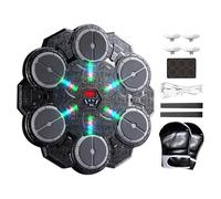 Upgraded Music Boxing Machine,Smart Musical Boxing Machine with Boxing Gloves,LED Color Light, Bluetooth, 9 Speeds, Automatic Counting,Perfect for Home, Office & Gym Workouts (D)