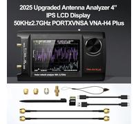 Upgraded NanoVNA-H4 Vector Antenna Analyzer 50KHz-2.7GHz with 4-Inch IPS LCD Display, 401 Scan Points, for SMA Calibration Kits and for SD Card Support for RF Testing(with memory card)