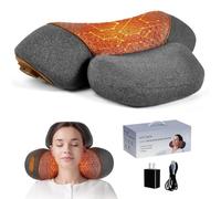 Upgraded Neck Massager Pillow, 3-in-1 Neck Massager, Traction Massage with Heat, Neck Pillow for Shoulder Pain, Deep Tissue Pain Relief,Rechargeable TheraPillow, Gifts for Fathers Mother (Dark Gray)