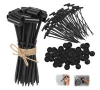 Upgraded Nylon Universal Cable Tie Buckle, Heavy Duty Self-Locking Nylon Zip Ties Holder, Durable Vehicle Trunk Liner Engine Cover Fastener Tool for Car Daily Repair (Black 200pcs)