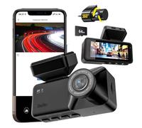 Upgraded Osmo Dashcam Pro 4K Wireless Car Dashcam Front Rear, 4K 2160P/FHD Dash Camera for Cars, 3.16" IPS (WiFi+GPS+64GB)