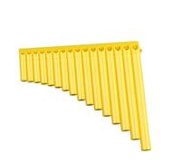 Upgraded Pan Flute Instrument For Beginners To Learn 16-pipe Pan Flute In C For Professional Performance (Color : Yellow)