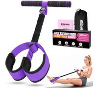 Upgraded Pedal Resistance Band with Handles, Multifunction Foot Pedal Resistance Bands for Abdomen,Waist,Arm, Core/ABS,Leg Workout at Home - Physical Therapy,Stretching,Strength Equipment for Women