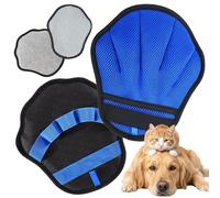 Upgraded Pet Hair Removal Glove for Dogs & Cats, Reusable Magic Brush Pet Hair Electrostatic Deshedding Grooming Gloves For Clothes, Bed, Couch, Carpet (2*Blue)