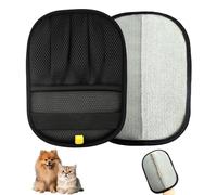 Upgraded Pet Hair Removal Gloves for Cats & Dogs, Five-Finger Electrostatic Reusable Magic Brush for Effortless Pet Hair Remover Tool on Carpet, Clothing, Laundry, Couch, Car Seat (Black)