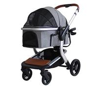 Upgraded Pet Strollers for Small Medium Dogs Pet Stroller for Cats Dogs Separable Dog Cat Pram Stroller Buggy Pushchairs Lightweight Folding Carrage 4 Wheel (Grey a) (Grey a)