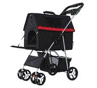 Upgraded Pet Strollers for Small Medium Dogs Pet Stroller for Cats Dogs Separable Dog Cat Pram Stroller Buggy Pushchairs Lightweight Folding Carrage 4 Wheel (Grey a) (R)