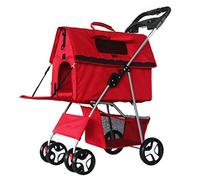 Upgraded Pet Strollers for Small Medium Dogs Pet Stroller for Cats Dogs Separable Dog Cat Pram Stroller Buggy Pushchairs Lightweight Folding Carrage 4 Wheel (Grey a) (D)