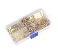 Upgraded Picture Mounts Set Pack of 100 Gold Mounts with Screws Metal Simple Install for Various Use Art Display