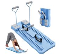 Upgraded Pilates Reformer Machine for Home 2025, Foldable Pilates Reformer Full Body Fitness Board, Multifunctional Abdominal Board, Ab Roller Board Workout Trainer (Blue)