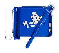 Upgraded Pill Counter Tray with Spatula - Larger Tray and Added Guide Cap, Convenient Pill Counting Tray for More Pills Each Time, No More Falling
