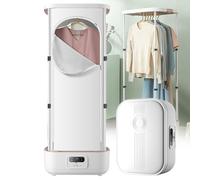 Upgraded Portable Clothes Dryer, Fully Automatic Electric Steam Ironing Machine - 900 W Turbo Steam Gentle Drying, Touch Control Panel, Eliminate Odors, Saves 80% of Time