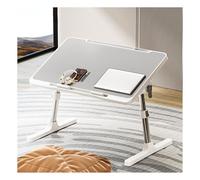 Upgraded Portable Laptop Desk withPort Adjustable Height & Angle Foldable Bed Table for Home & Office Space-Saving Design Gray with Card Slot