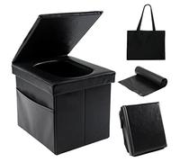 Upgraded Portable Toilets for Adults, Outdoor Folding Camping Toilet with Soft Lid & Seat, Travel Toilet Porta Potty Loo Max Load 200kg, Ideal for Hiking, Car Traffic Jams, Festivals, Fishing