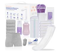 Upgraded Postpartum Essentials Recovery Kit for Women: Labor Delivery Post Partum - Perineal Healing Foam & Upside Down Peri Bottle | 6 Disposable Un