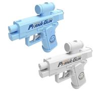 Upgraded Prank Water Gun, Prank Two-Way Waters Gun, Pranks Squirt Guns Can Spray from Front and Back, Creative Pranks Battle Toy Waters Guns Fight (Blue+White)