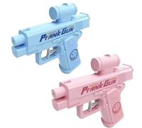 Upgraded Prank Water Gun, Prank Two-Way Waters Gun, Pranks Squirt Guns Can Spray from Front and Back, Creative Pranks Battle Toy Waters Guns Fight (Pink+Blue)
