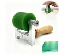 Upgraded Printmaking Roller, Brayer for Ink Stamping & Crafting Tools, 4 Sizes of Rubber Hand Rollers with Wood Handle, Great for Decoupage, Block Prints or Screen-Printing Kit