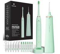 Upgraded Pro Dental Care Kit: 5-Mode Water Flosser & 50,000 VPM Sonic Electric Toothbrush | Premium Oral Clean Set with Enhanced Cleaning Modes, Larger Tank & Refined Design for Advanced Gum Health