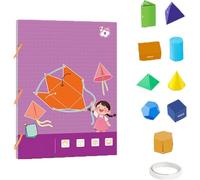 Upgraded Pull-String 3D Geometry Learning Book, a geometry game that cultivates spatial and mathematical thinking, includes 3D models and volume and area exploration.