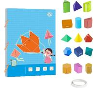 Upgraded Pull-String 3D Geometry Learning Book, a geometry game that cultivates spatial and mathematical thinking, includes 3D models and volume and area exploration.