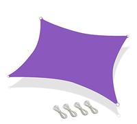 Upgraded Purple Sun Shade Sail 3.5x5.5m -Awning Canopy with Fixing Kit for Patio Backyard Lawn & Garden - Perfect for Outdoor Parties & Events