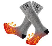 Upgraded Rechargeable Electric Heated Socks,7.4V 2200mAh Battery Powered Cold Weather Heat Socks for Men Women,Outdoor Riding Camping Hiking Motorcycle Skiing Warm Winter Socks (L)