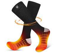 Upgraded Rechargeable Electric Heated Socks,7.4V 2200mAh Battery Powered Cold Weather Heat Socks for Men Women,Outdoor Riding Camping Hiking Motorcycle Skiing Warm Winter Socks （L