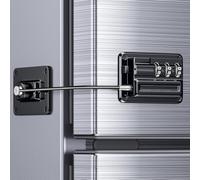 Upgraded Refrigerator Combination Locks- Changeable Password Fridge Locks for Kids, Toddlers and Children, Child & Baby Proofing Safety Door Lock for Cabinet and Drawers Windows(1 Pack-Black)