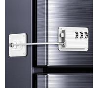 Upgraded Refrigerator Combination Locks- Changeable Password Fridge Locks for Kids, Toddlers and Children, Child & Baby Proofing Safety Door Lock for Cabinet and Drawers Windows (1 Pack-White)