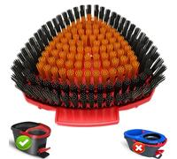 Upgraded Replace Scrub Brush Compatible with Vileda Turbo/Ocedar Mop System, More Layers of Bristles Great for Kitchen, Deck, Bathroom and Shower Floor Scrubber Head Replacement