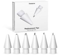 Upgraded Replacement Tips for Apple Pencil Pro/2nd/1st/USB-C Anti-Slip and wear Resistant Design 240Hz Precise Touch Compatible with iPad Pro/Air/Mini Silent,Painting - 6 Pack