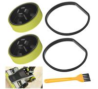 Upgraded Replacement Wheel & Gasket for Ryobi 18v Cordless Stick Vac PCL720B, PCL720K, PBLSV716B, PBLSV716K, PBLSV717B, PBLSV717K, Silicone Wheel Bottom