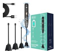 Upgraded Resin Mixer, Handheld Rechargeable Mixer with Minimizing Bubbles,Epoxy Resin Mixer for Resin, Silicone Mixing, Resin Molds, DIY Crafts (Included 4 pcs Paddles) (Black)