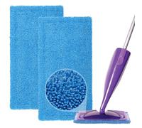 Upgraded Reusable Mop Pads Compatible with Flash Powermop, Washable Asorbing Mop Cloth for Spray Mop, Effectively for Tough Grime on Any Floor Types