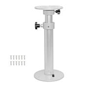 Upgraded RV Boat Table Pedestal, 17.7”-27.5” Adjustable RV Table Base Mount Leg System, Aluminum Alloy Detachable Telescoping Marine Table Stand Frame with Enlarged Base for RV Boat Yacht Camper