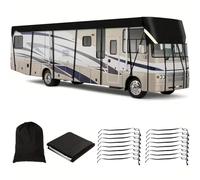 Upgraded RV Roof Cover, 210D Oxford Fabric Automotive Top Cover Anti-UV Waterproof Windproof Rip-Protection, Extra Thick Packable Storage RV Roof Cover for Car Travel Trailer (Size:6.5m*3m,Color:420D)