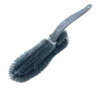 Upgraded Shoe Cleaning Brush Soft Bristle, Ewerex 360-Degree No Dead Space Extra Long Handle Shoe Scrub Brush Inside Cleaner for Sneakers Without Harming Shoes, Suspendable Shoe Brush-Grey