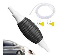 Upgraded Siphon Hand Pump For Car Transfer - Portable Manual Oil & Water Suction Pump | Universal Self-Priming Liquid Sucker With Double Check Valve & PVC Siphon Hoses
