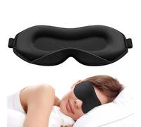 Upgraded Sleep Mask, Perfect Sleeping Mask for Side Sleepers, Ultra Soft Comfortable Eye Masks for Sleeping Women Men Kids with Adjustable Strap, Blindfold for Travel/Sleep/Nap, Black