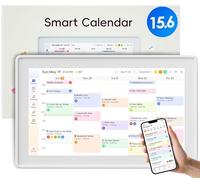 Upgraded Smart Digital Calendar Chore Chart with Digital Picture Frame feature, 15.6" HD Touchscreen Wall Calendar, No Subscription Required, Great for Organizing Your 2026 Calendar