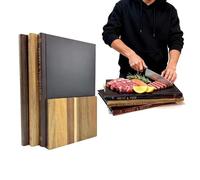 Upgraded Solid Wood Book Cutting Board Set of 3 with Stand, Cutting Boards That Look Like Books, Wooden Decorative Library-Style Serving Boards for Kitchen, Housewarming Gift