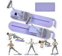 Upgraded Split Pilates Board-Pilates Reformer Set 6 in 1 Multifunctional Abdominal Fitness Board for Home Workout Equipment, Foldable Pilates Portable Reformer Machine, Ab Board Trainer for Women