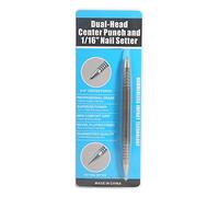 Upgraded Spring Nail Set with Anti-Slip Comfortable Grip Hammerless 1/16-inch Spring Nail Set for Industrial Center for Metal